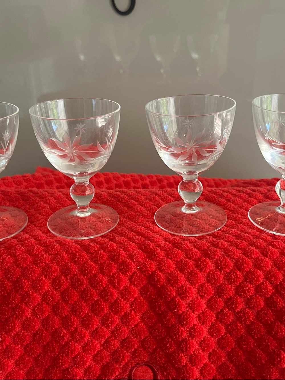 Etched Glass Goblets in Clear Crystal (Set) - Clear 473